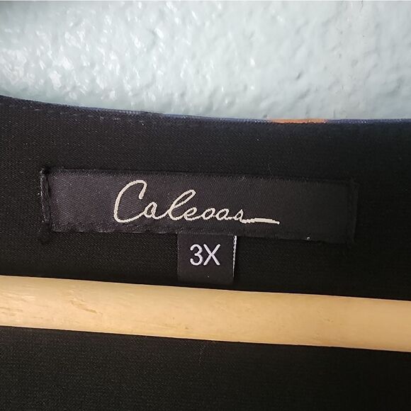 Calessa Embroided Blue and Orange Tunic Top Tunic Blouse - Picture 2 of 8